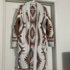 Jessica Simpson Brown and Cream Cardigan